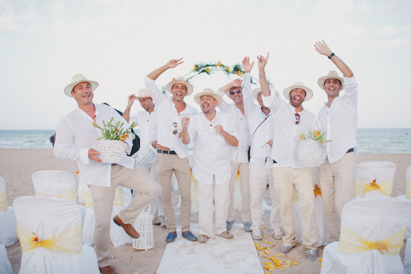 groomsmen at chia beach