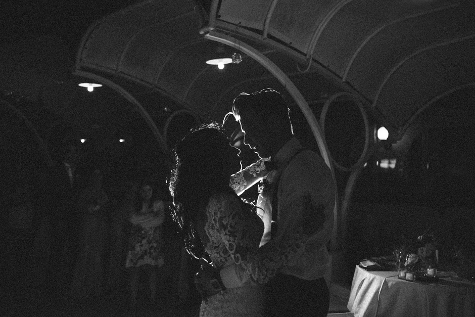 first dance in black and white