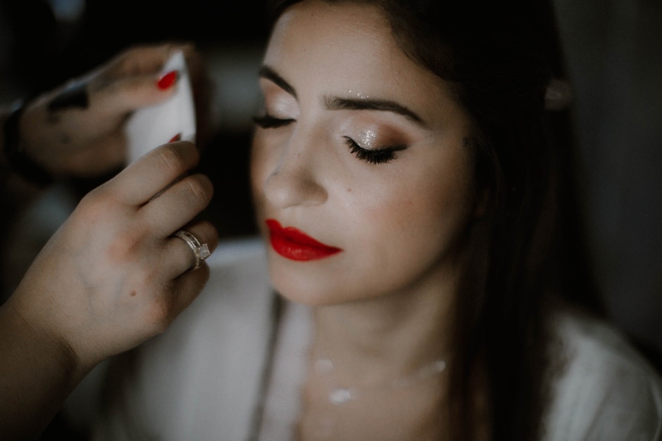 La sposa mentre si prepara