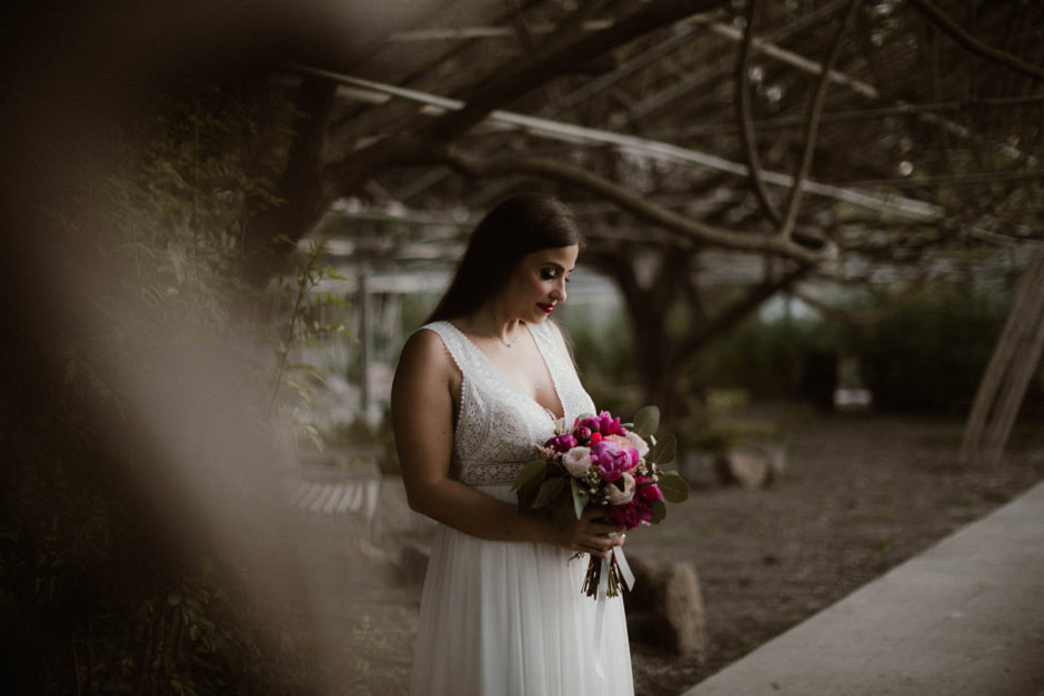 La sposa presso L'arrivo a Ristorante Ros'e Mari
