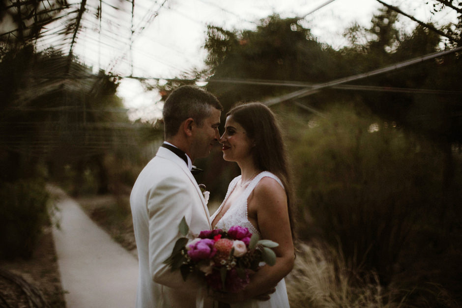 Gli sposi e il bouquet