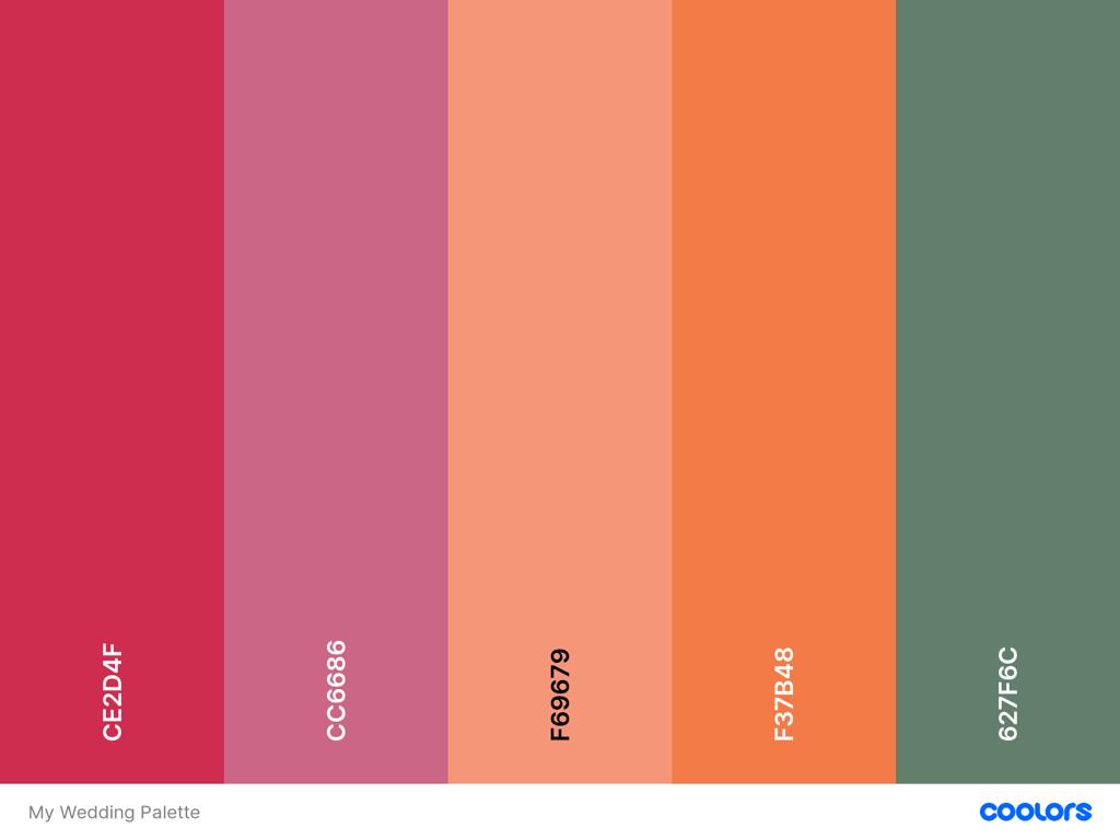 La Palette dei Colori - Lampone, blu, arancio e verde "campagna"
