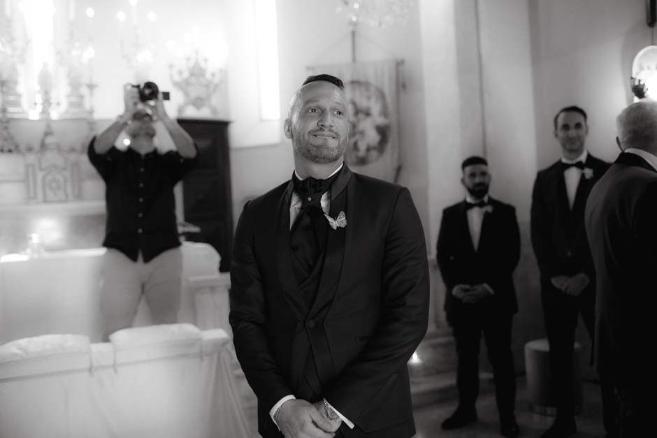Lo sposo che vede la sposa entrare, Matrimonio Sella e Mosca