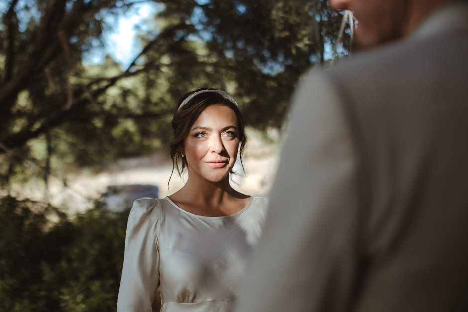 La sposa durante la cerimonia