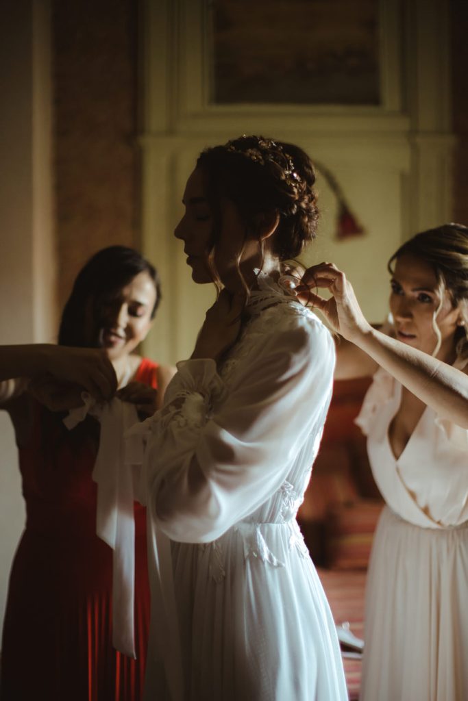 Bride and her bridesmaids
