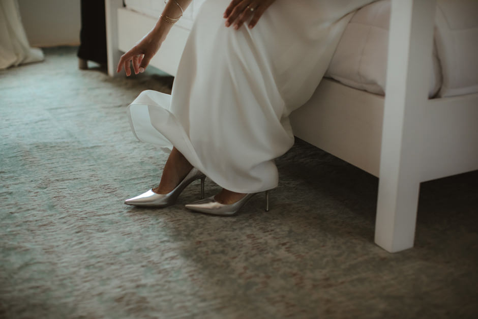 the bride getting ready