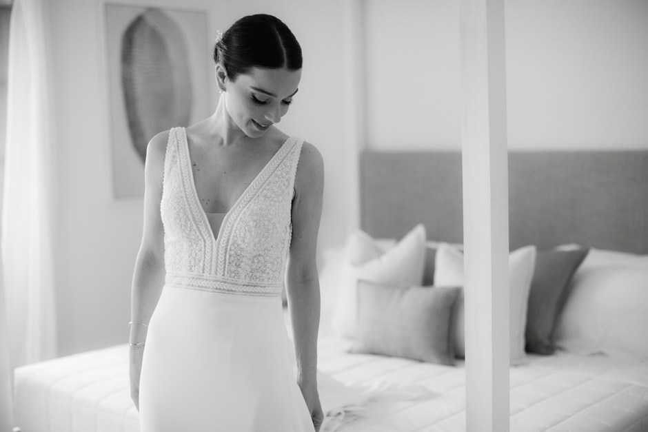 the bride getting ready