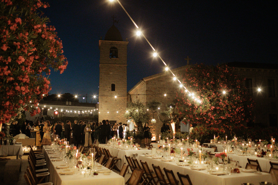 Wedding dinner at Giagoni in Piazza restaurant, Recommended wedding Venues in Sardinia