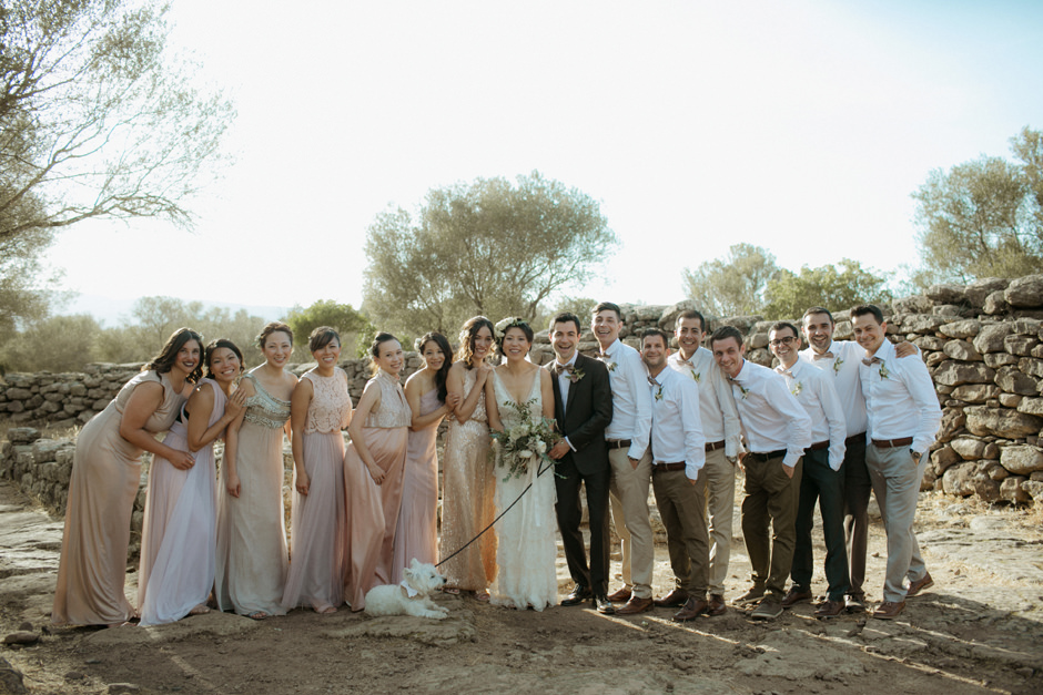 Andrea and Ivano's bridal party