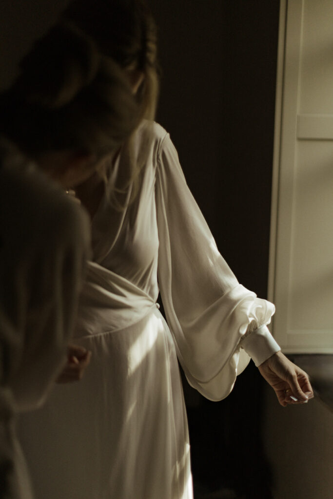 Bride getting ready