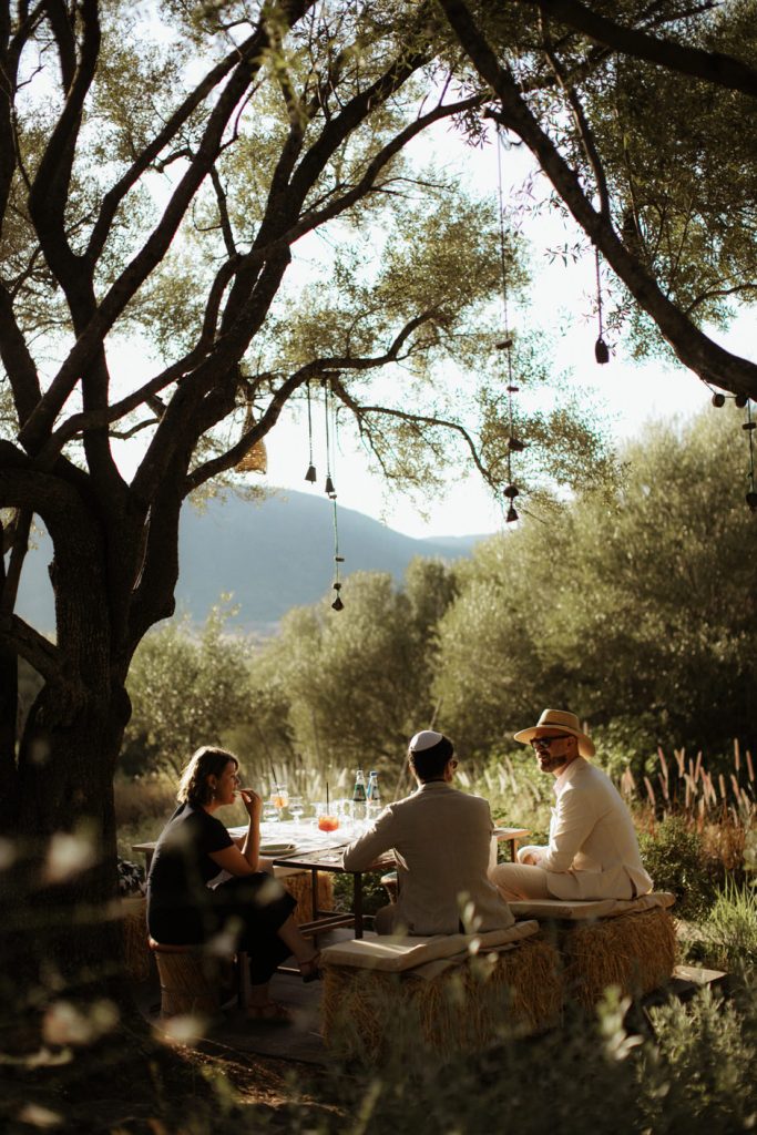 ricevimento serale luci giardino Sardegna